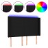 Cabecero con LED de tela negro 147x16x118/128