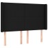 Cabecero con LED de tela negro 147x16x118/128