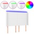 Cabecero con LED cuero sintético blanco 147x16x118/128