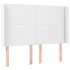 Cabecero con LED cuero sintético blanco 147x16x118/128