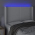 Cabecero con LED cuero sintético blanco 147x16x118/128