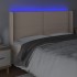 Cabecero con LED cuero sintético capuchino