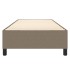 Estructura de cama box spring tela gris taupe 90x190