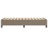 Estructura de cama box spring tela gris taupe 90x190