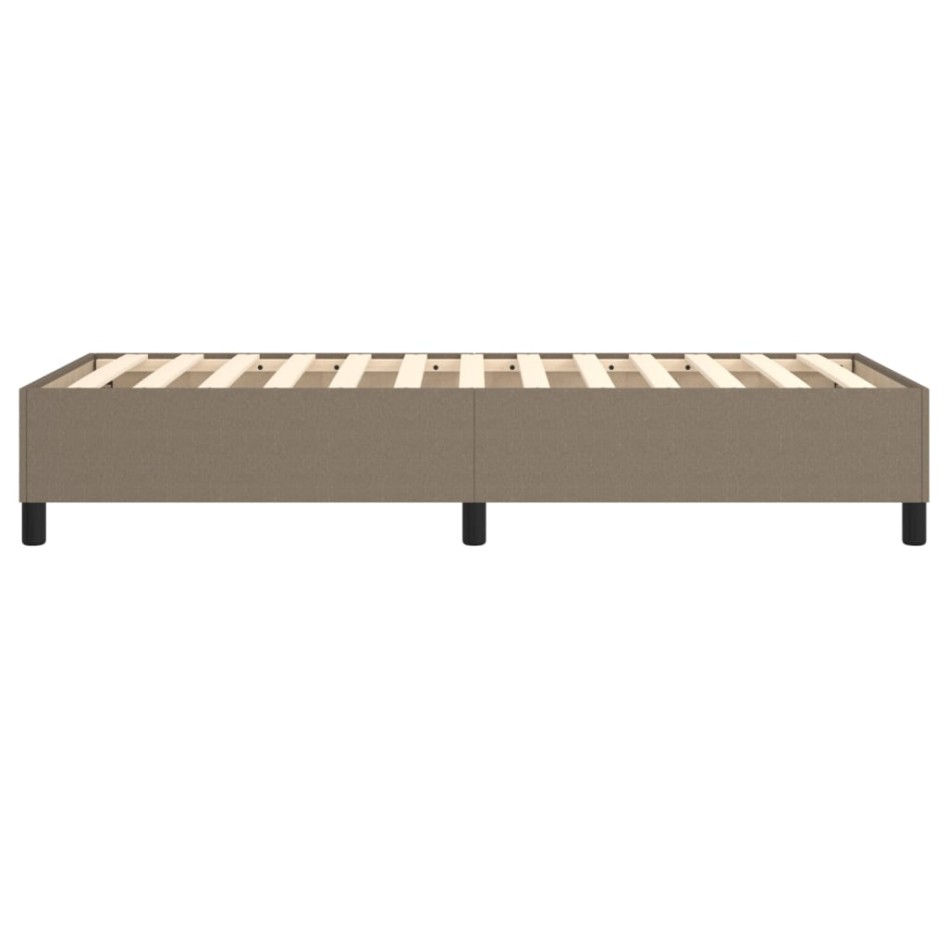 Estructura de cama box spring tela gris taupe 90x190