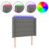 Cabecero con LED de tela gris oscuro 93x16x118/128