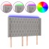Cabecero con LED de tela gris claro 163x16x118/128