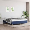 Estructura de cama box spring tela azul 160x200 cm