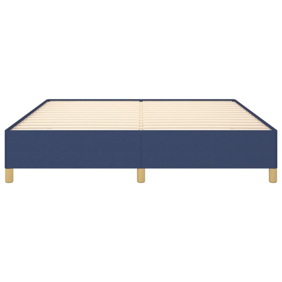 Estructura de cama box spring tela azul 160x200