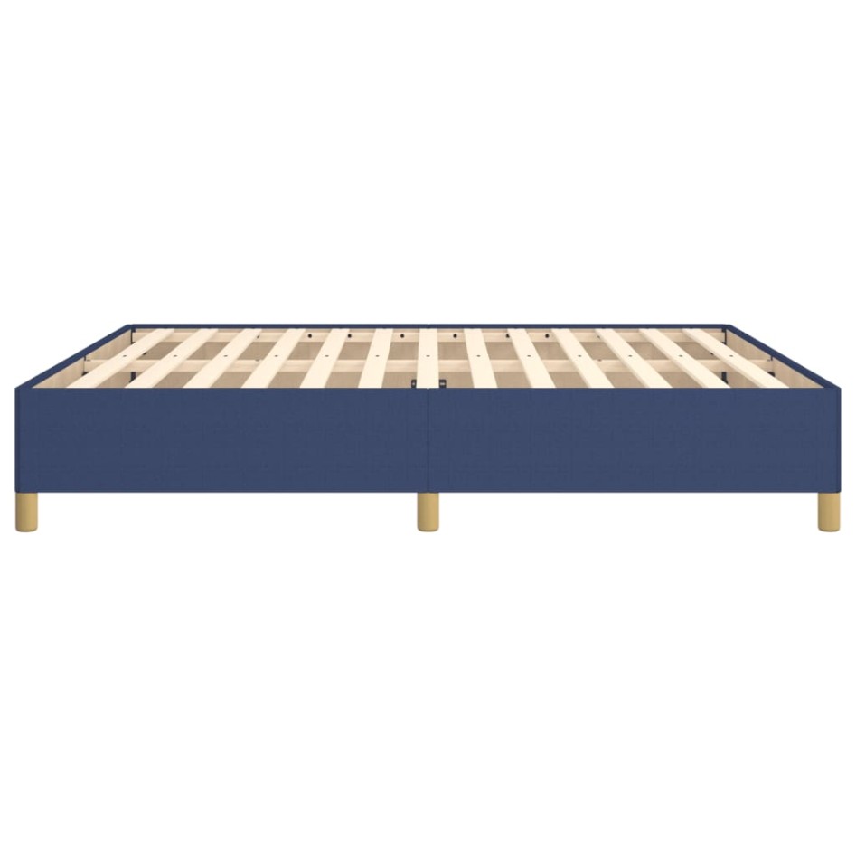Estructura de cama box spring tela azul 160x200
