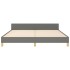 Estructura de cama con cabecero tela gris oscuro 160x200