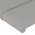 Estructura de cama con cabecero tela gris claro 160x200