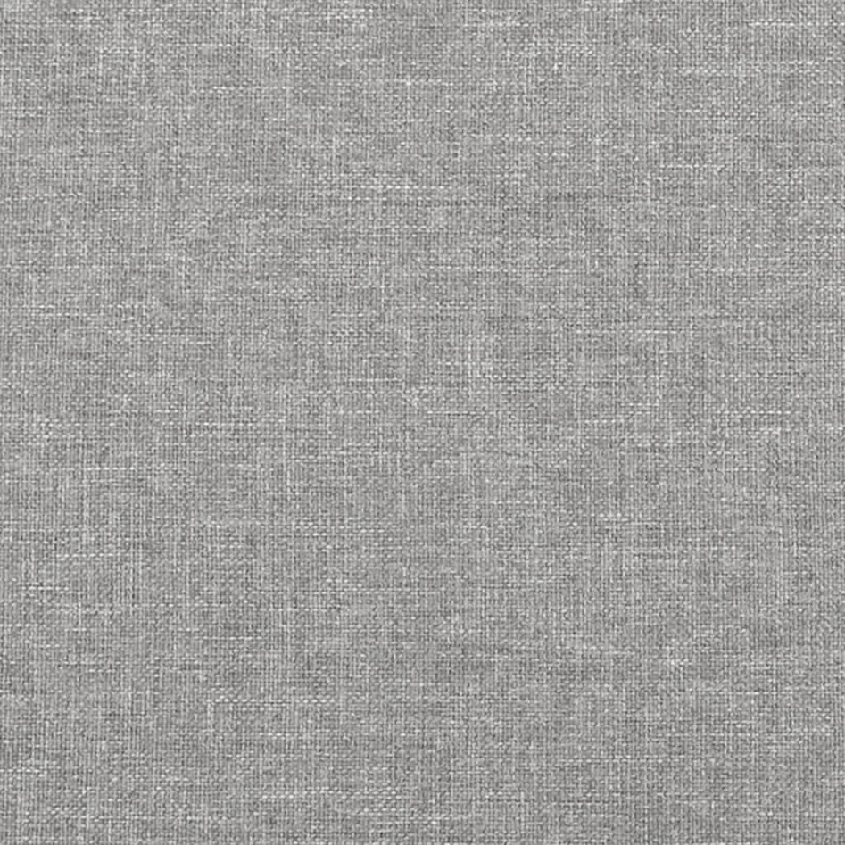 Estructura de cama con cabecero tela gris claro 160x200