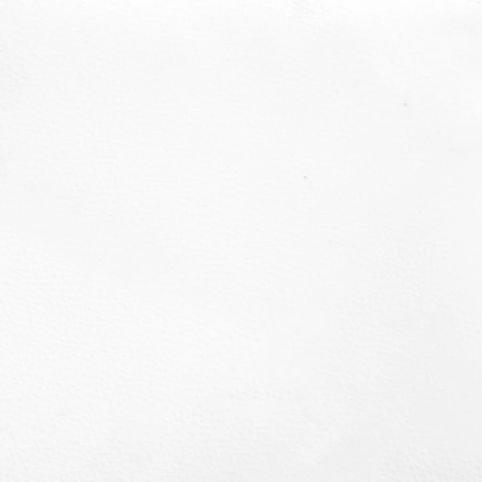 Estructura de cama cabecero cuero sintético blanco 120x200