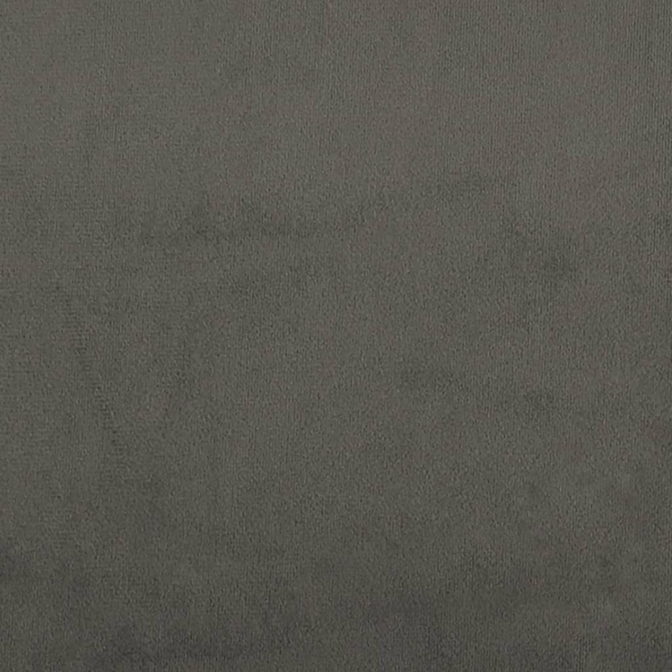 Estructura cama con cabecero terciopelo gris oscuro 100x200