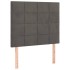 Estructura cama con cabecero terciopelo gris oscuro 100x200