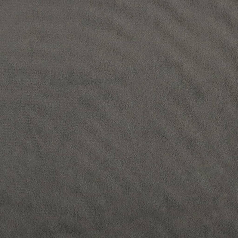 Estructura cama con cabecero terciopelo gris oscuro 100x200