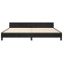 Estructura de cama con cabecero de terciopelo negro 200x200