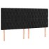 Estructura de cama con cabecero de terciopelo negro 200x200