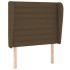 Cama box spring con colchón tela marrón oscuro 90x200