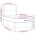 Cama box spring con colchón cuero sintético negro 80x200