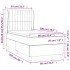 Cama box spring con colchón terciopelo gris oscuro 80x200