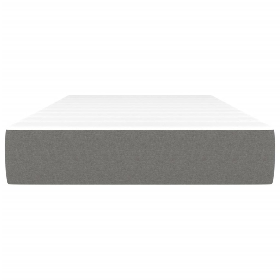 Colchón de muelles ensacados tela gris oscuro 90x200x20