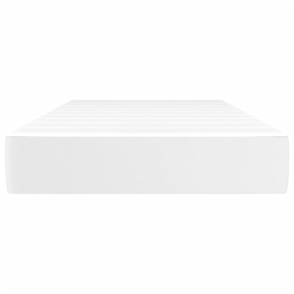 Colchón de muelles ensacados cuero sintético blanco