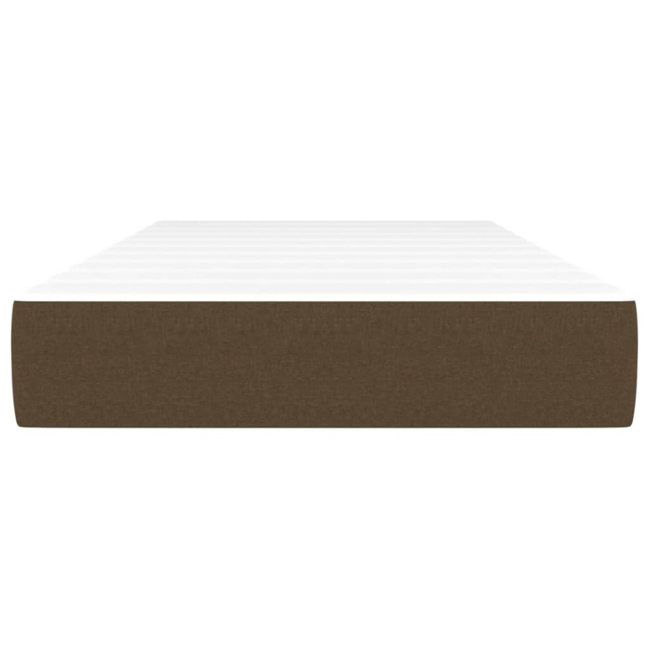 Colchón de muelles ensacados tela marrón oscuro 90x200x20