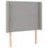 Cama box spring con colchón tela gris claro 80x200