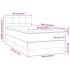 Cama box spring con colchón y LED tela negro 90x190