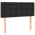Cama box spring y colchón LED cuero sintético negro 90x200