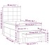 Cama box spring con colchón tela gris oscuro 80x200