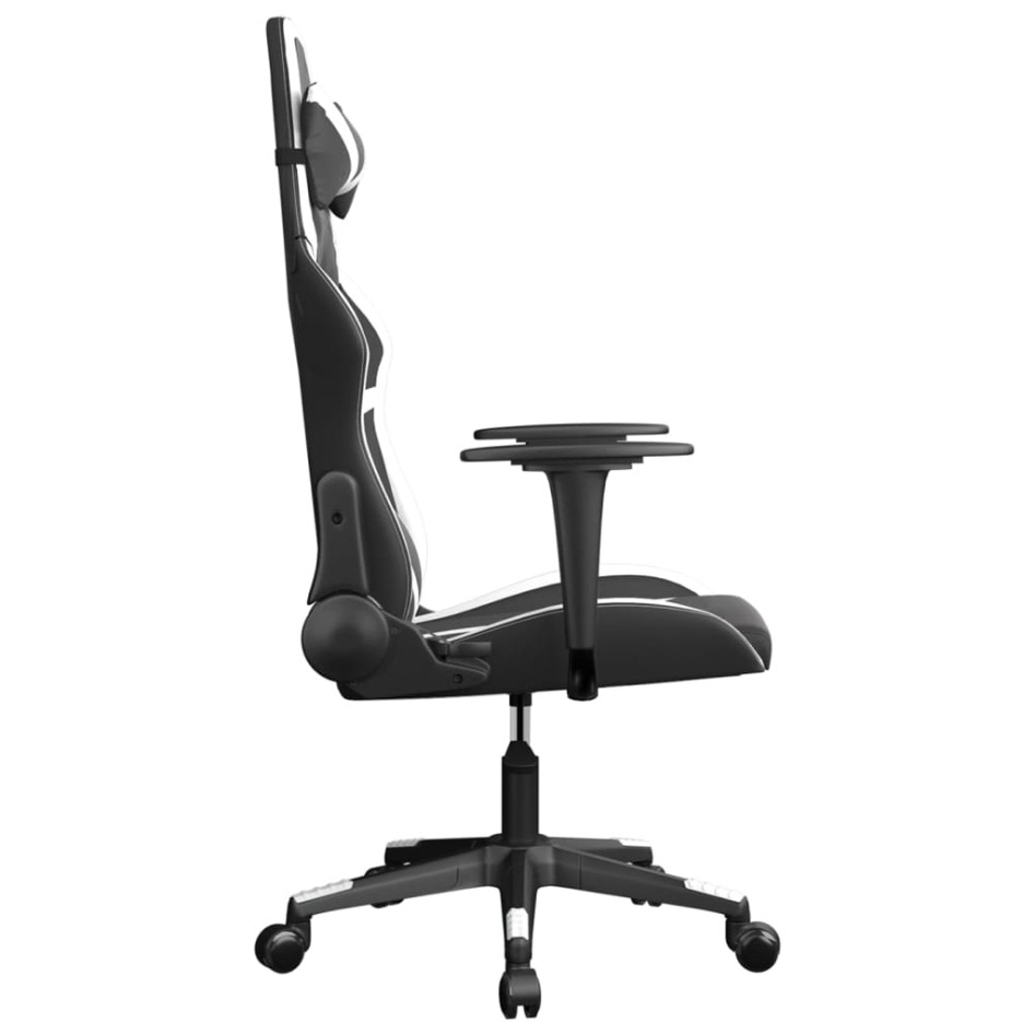 Silla gaming cuero sintético negro y