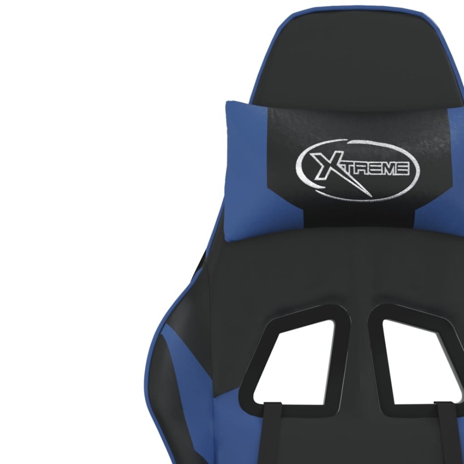 Silla gaming cuero sintético negro y