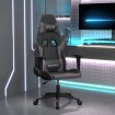 Silla gaming cuero sintético negro y gris