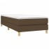 Cama box spring con colchón tela marrón oscuro 80x200