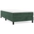 Cama box spring con colchón terciopelo verde oscuro 90x200