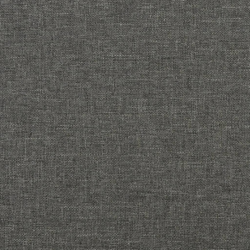 Cama box spring con colchón tela gris oscuro 100x200