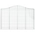 Cestas de gaviones 3 uds forma de arco hierro 200x30x120/140
