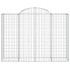 Cestas de gaviones 2 uds forma de arco hierro 200x50x140/160