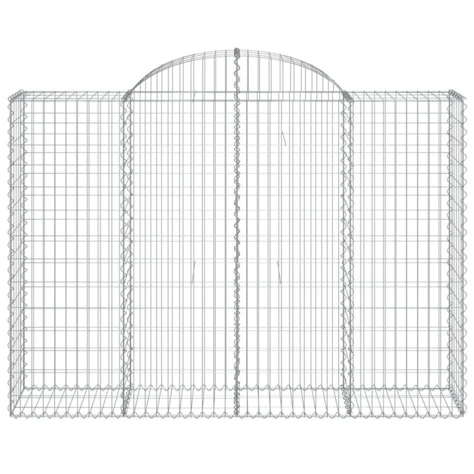 Cestas de gaviones 2 uds forma de arco hierro 200x50x140/160