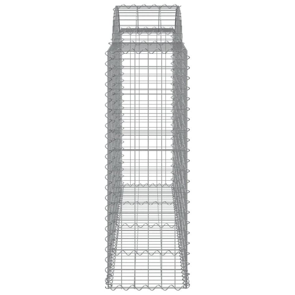 Cestas de gaviones 2 uds forma de arco hierro 200x50x120/140