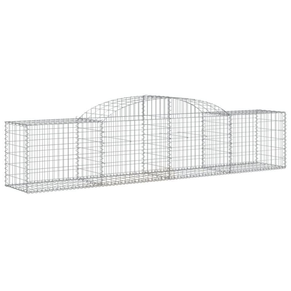 Cestas de gaviones 4 uds forma de arco hierro 300x50x60/80