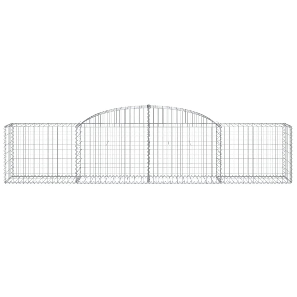 Cestas de gaviones 4 uds forma de arco hierro 300x50x60/80