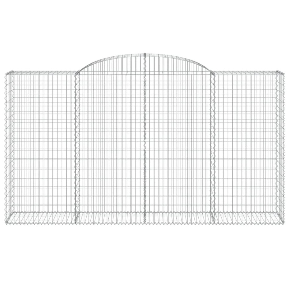 Cestas gaviones 2 uds forma de arco hierro 300x50x160/180