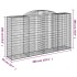 Cestas gaviones 2 uds forma de arco hierro 300x50x160/180