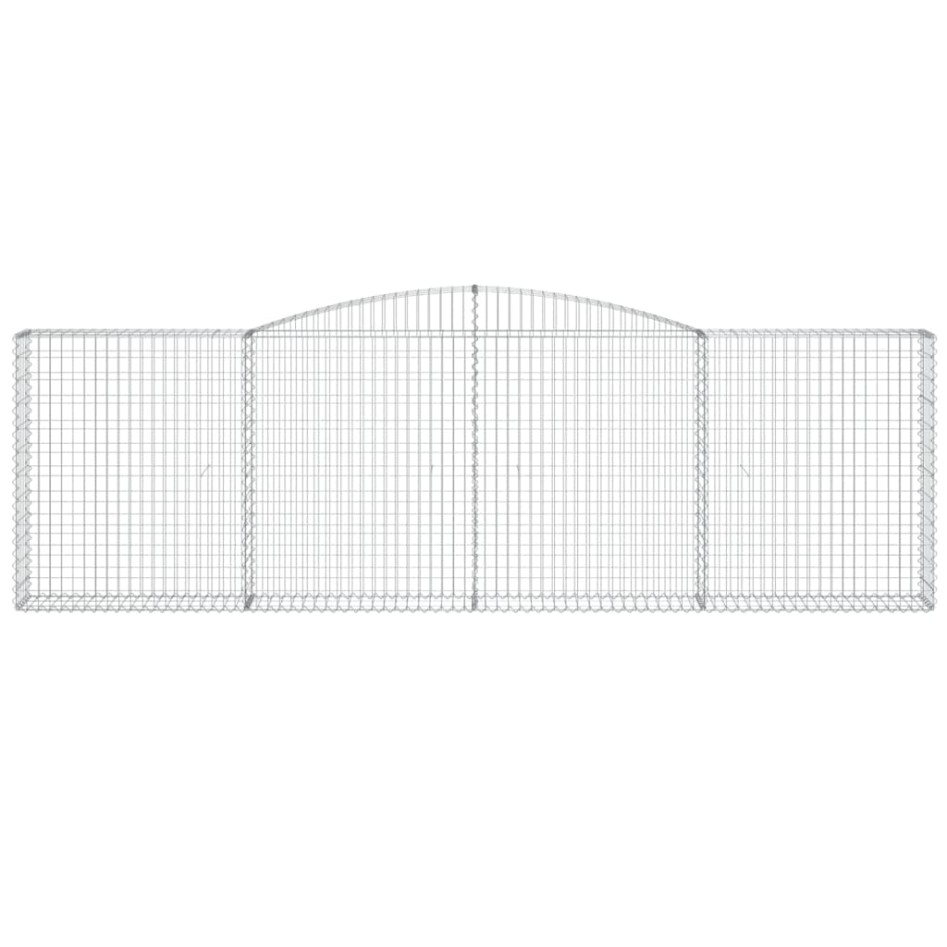 Cestas de gaviones 2 uds forma de arco hierro