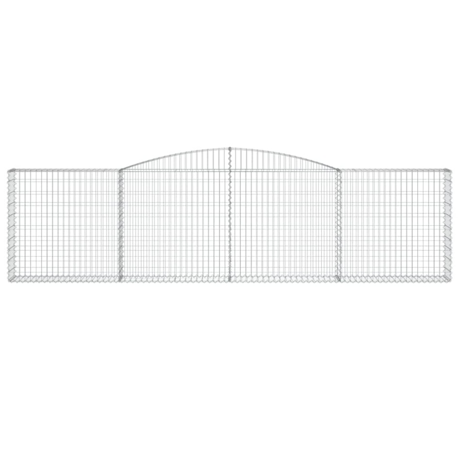 Cestas de gaviones 2 uds forma de arco hierro 400x30x100/120