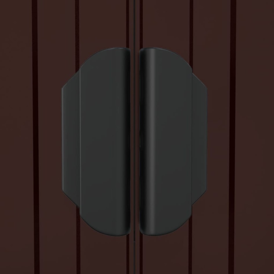 Cobertizo jardín acero galvanizado marrón oscuro 192x191x223